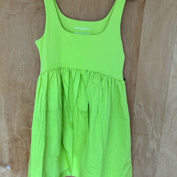 Cynthia Rowley Lime Green Mini Dress - Picture 2 of 4